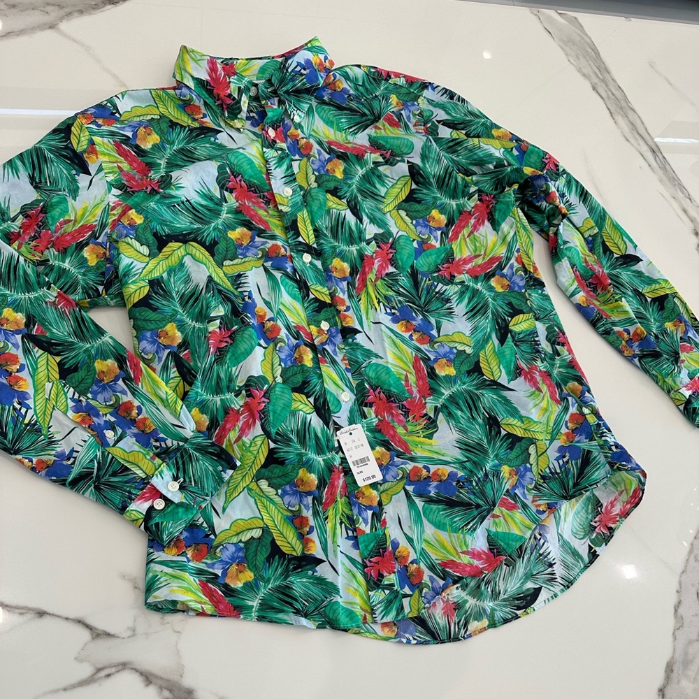 Brooks Brothers mens XL Tropical print button down.